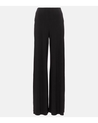 Norma Kamali Elephant Jersey Wide-leg Trousers - Black