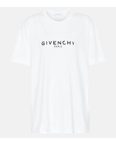 Givenchy Camiseta oversize con logo estampado - Blanco