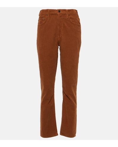 Agolde Riley Long Straight Corduroy Trousers - Brown
