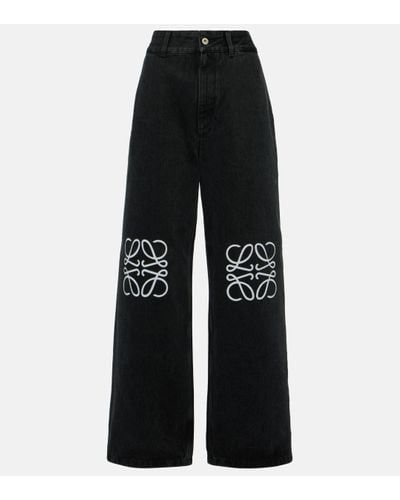 Loewe Anagram Baggy Jeans - Black