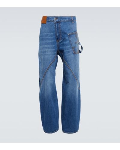 JW Anderson Jeans anchos Twisted - Azul