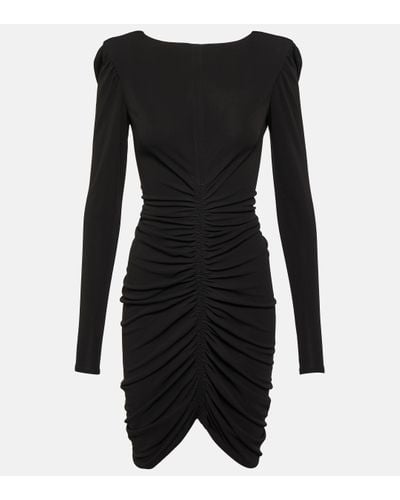 Givenchy Ruched Crepe Minidress - Black