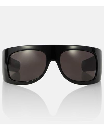 Gucci Eckige Sonnenbrille - Schwarz