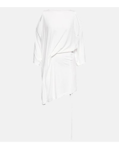 Ann Demeulemeester Melissa Cutout Ruched Top - White