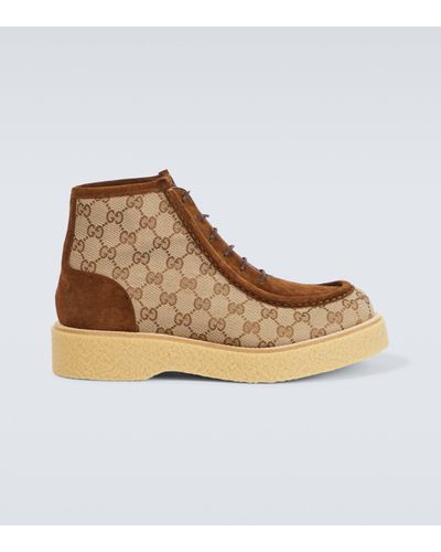 Gucci Lace-up Ankle Boot - Brown