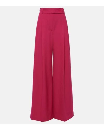 Alexandre Vauthier Weite High-Rise-Hose - Rot