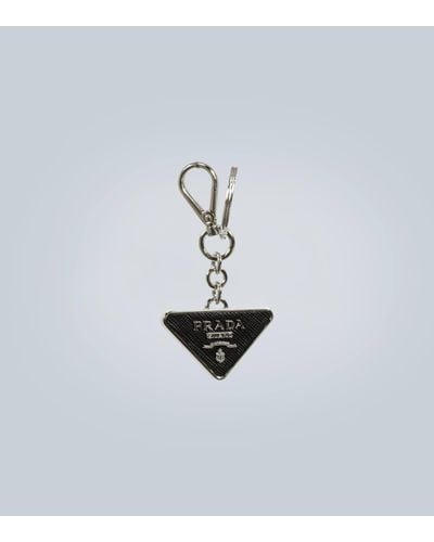 Prada Logo Keyring - White