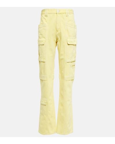 Isabel Marant Vokayo Straight-leg Cargo Jeans - Yellow