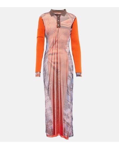 Y. Project X Jean Paul Gaultier vestido largo Trompe L'Oeil - Naranja