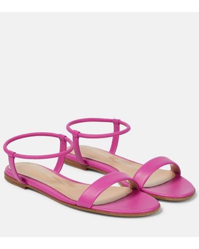 Gianvito Rossi Jaime 05 Leather Sandals - Pink