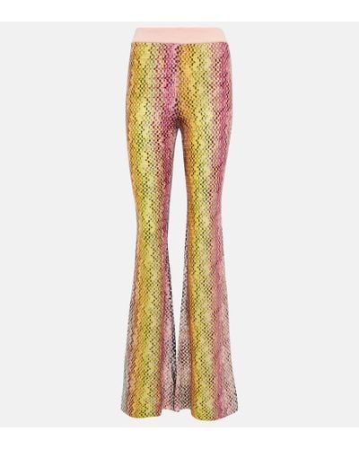 Missoni Pantaloni in maglia di jersey con stampa - Multicolore