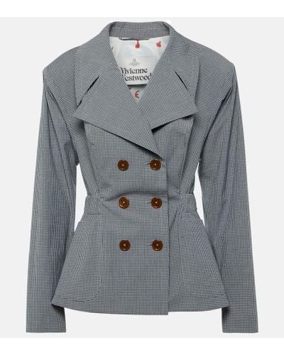 Vivienne Westwood Gingham Cotton Jacket - Gray