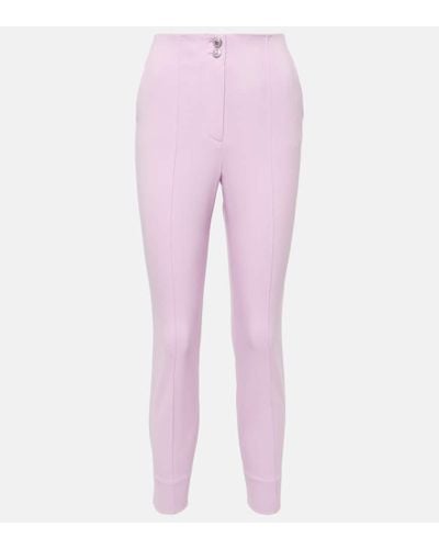 Veronica Beard Kean Cropped High-rise Slim Pants - Pink