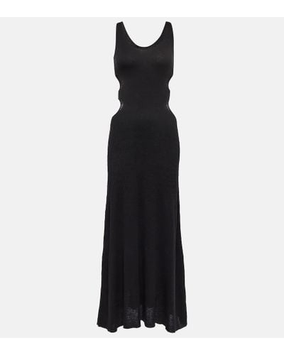 Chloé Vestido largo sin mangas con efecto fruncido - Negro