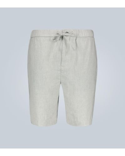 Frescobol Carioca Sport-Shorts aus Leinen - Weiß