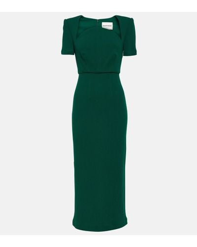 Roland Mouret Moon Wool Midi Dress - Green