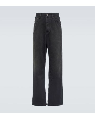 Balenciaga Pantalones anchos de algodon - Gris