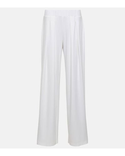 Norma Kamali Low-rise Wide-leg Trousers - White