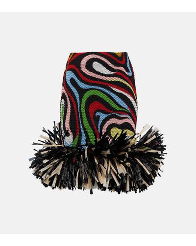 Emilio Pucci Mini-jupe imprimee - Noir