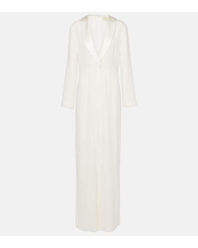 RIXO London Bridal - Jumpsuit Emilia in seta - Bianco