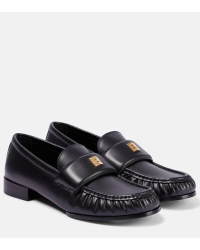 Givenchy 4g Leather Loafers - Black