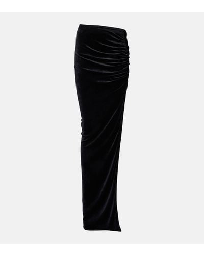 Rick Owens Lilies Svita Jersey Maxi Skirt - Black