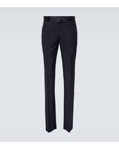 Givenchy Wool And Mohair Suit Trousers - Blue