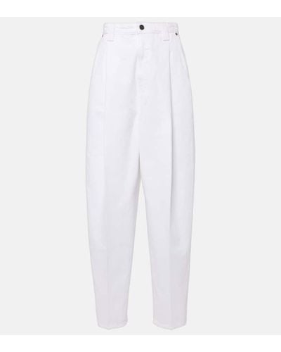 Khaite High-Rise Straight Jeans Ashford - Weiß