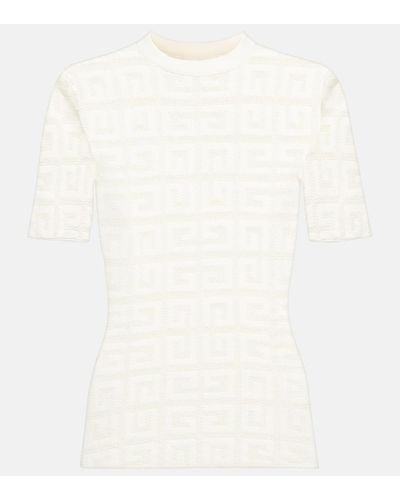 Givenchy T-Shirt aus Jacquard - Weiß