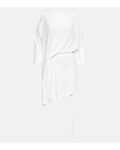 Ann Demeulemeester Melissa Cutout Ruched Top - White