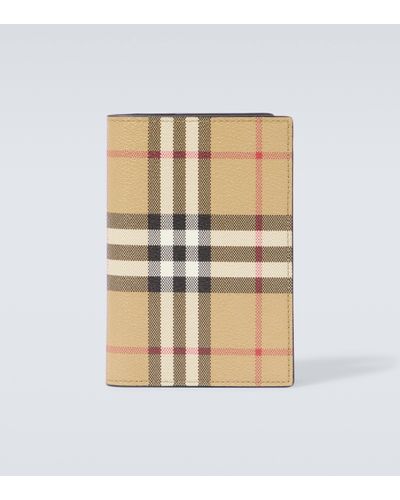 Burberry Faux Leather Wallet - Natural