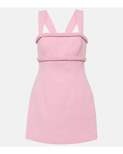 Rebecca Vallance Rochelle Crepe Minidress - Pink