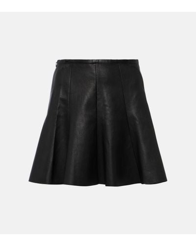Stouls Mila Leather Miniskirt - Black