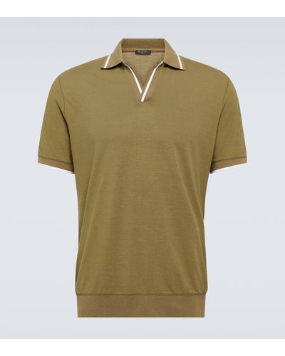 Loro Piana Palikir Cotton Jersey Polo T-shirt - Green