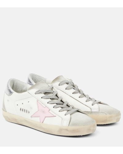 Golden Goose Super-star Leather Trainers - White