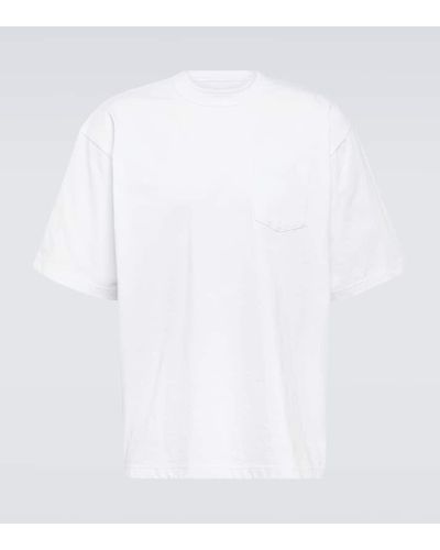 Sacai T-Shirt aus Baumwoll-Jersey - Weiß