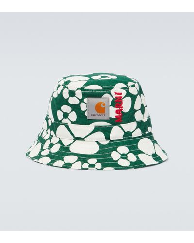 Marni X Carhartt Wip Wip Sunflower Bucket Hat - Green