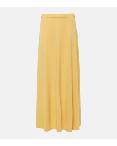 Totême Jersey Maxi Skirt - Yellow