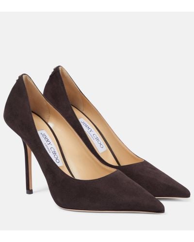 Jimmy Choo Love 100 Leather Court Shoes - Brown