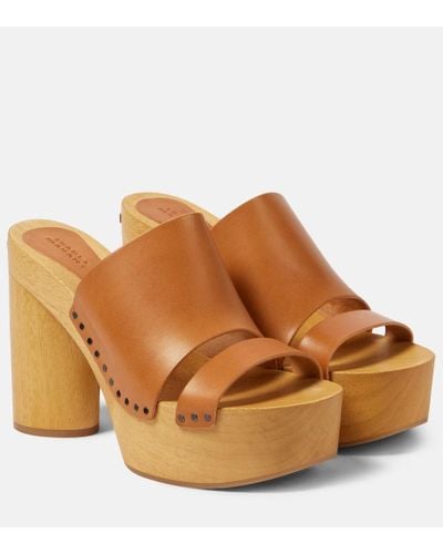 Isabel Marant Hyun Leather Sandals - Brown