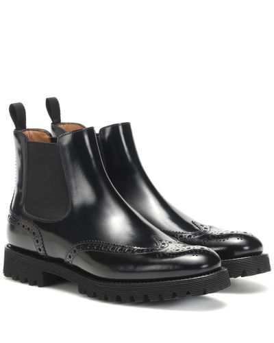 Church's Leather Chelsea Ankle Boots - Black