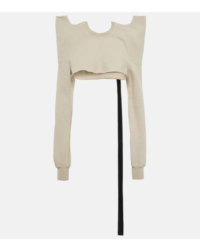 Rick Owens Drkshdw Cotton Crop Top - White