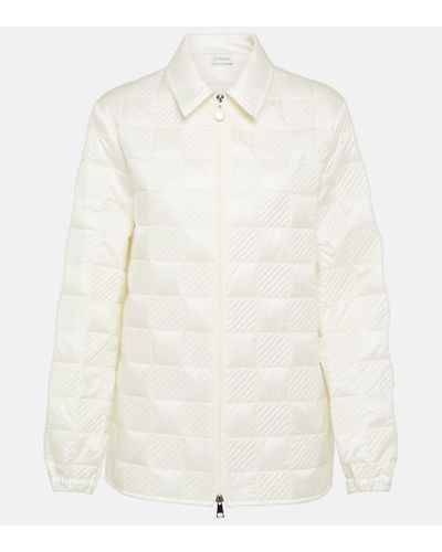 Moncler Jacke aus Satin - Weiß