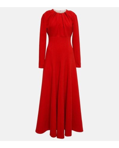 Emilia Wickstead Elmira Crepe Midi Dress - Red