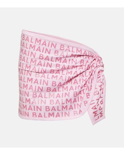 Balmain Logo Beach Cover-up - Pink
