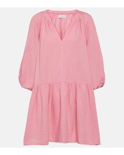 Velvet Nica Cotton Gauze Minidress - Pink