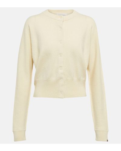 Extreme Cashmere N°257 Blouson Cropped Cashmere-blend Cardigan - Natural