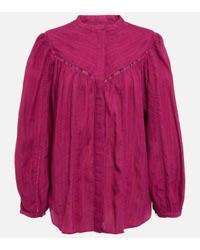 Isabel Marant Camicia Leonard in misto cotone - Rosa