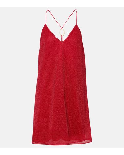 Oséree Lumiere Slip Dress - Red