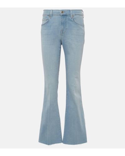 7 For All Mankind B(air) Mid-rise Bootcut Jeans - Blue